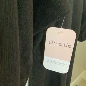 Brand New Black Casual, comfy V-neck dress with buttons. Great for fall weather